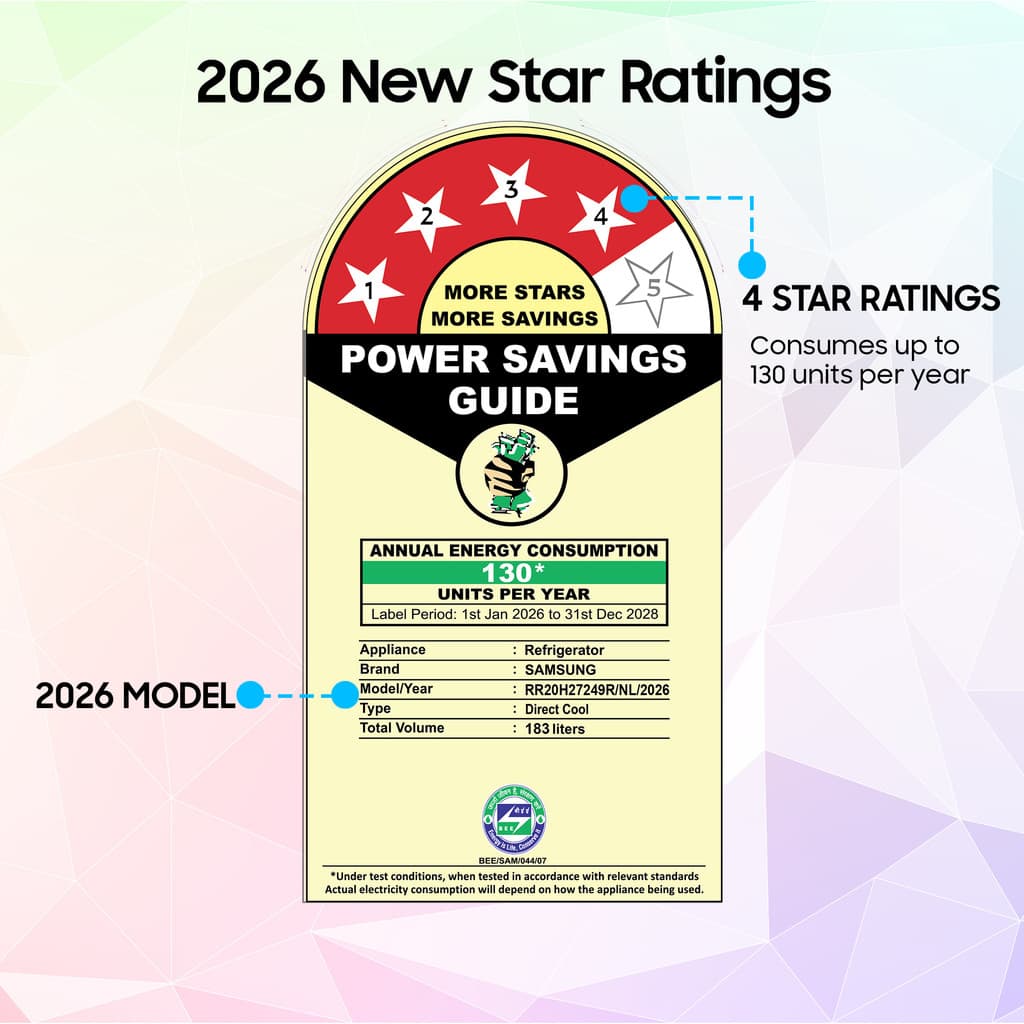 Samsung 183 L Direct Cool Single Door 4 Star Refrigerator