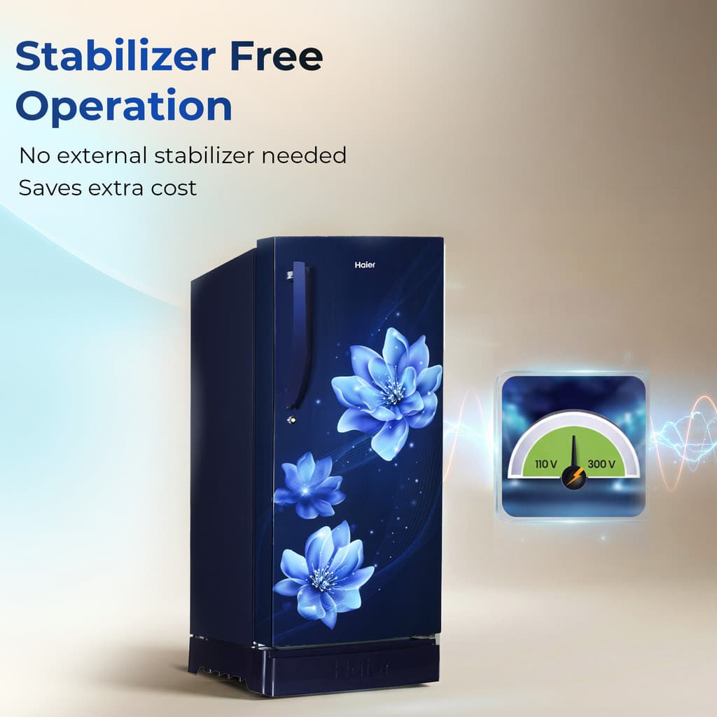 Haier 190 L Direct Cool Double Door 4 Star Refrigerator with Base Drawer