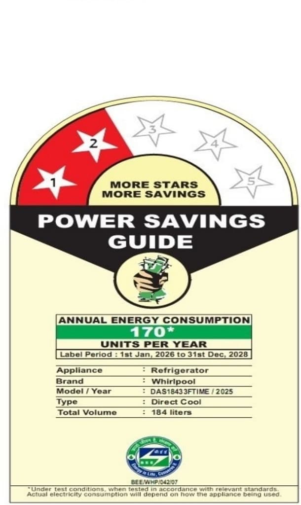 Whirlpool 184 L Direct Cool Single Door 2 Star Refrigerator