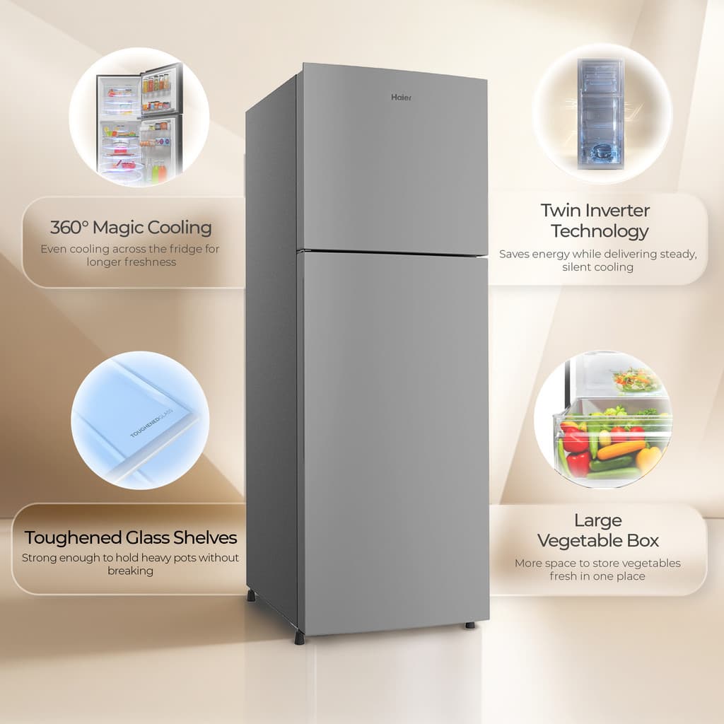 Haier 240 L Frost Free Double Door 1 Star Refrigerator