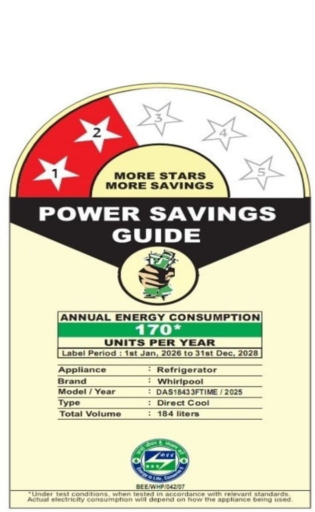 Whirlpool 184 L Direct Cool Single Door 2 Star Refrigerator