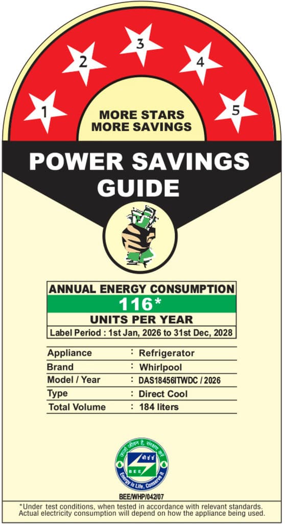 Whirlpool 184 L Direct Cool Single Door 5 Star Refrigerator