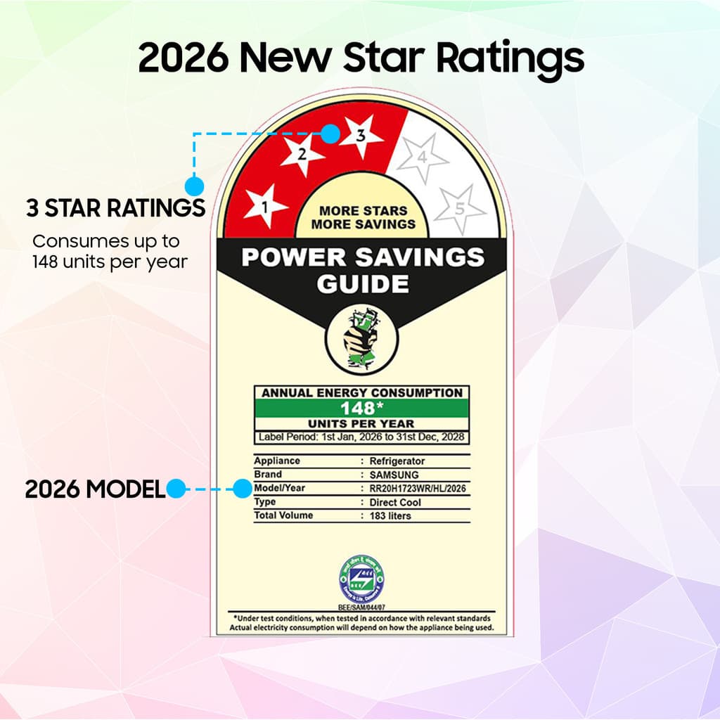 Samsung 183 L Direct Cool Single Door 3 Star Refrigerator