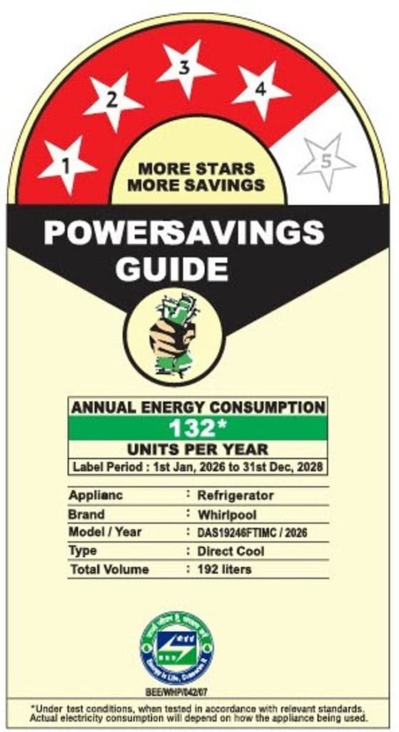 Whirlpool 192 L Direct Cool Single Door 4 Star Refrigerator