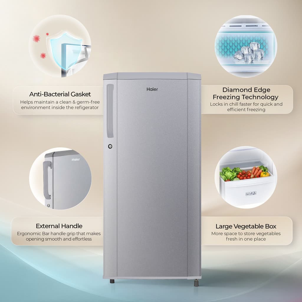 Haier 165 L Direct Cool Single Door 1 Star Refrigerator