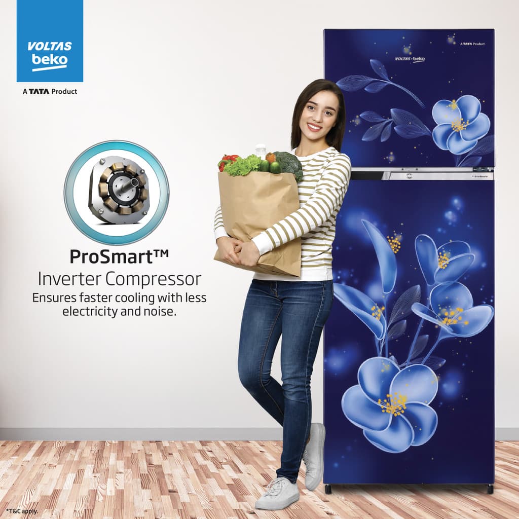 Voltas Beko 243 L Frost Free Double Door 2 Star Refrigerator