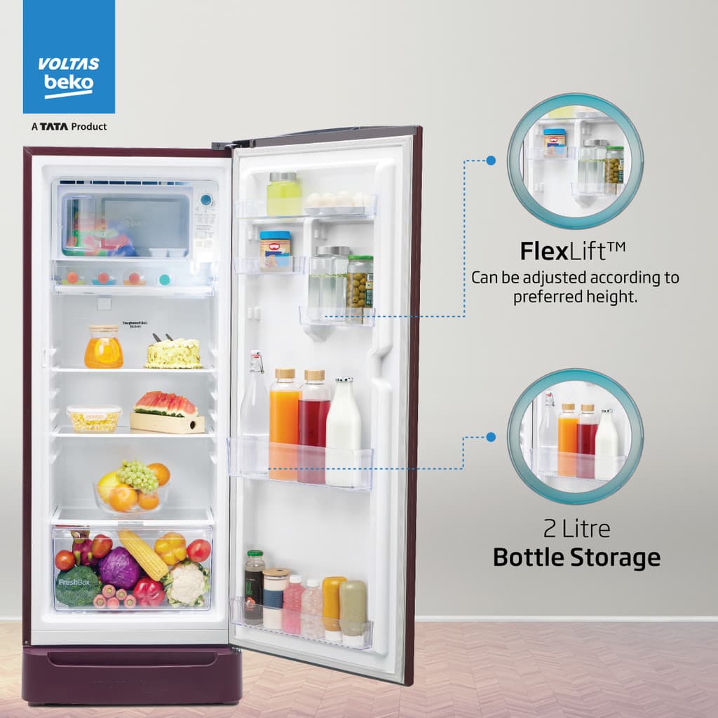 Voltas Beko 183 L Direct Cool Single Door 5 Star Refrigerator
