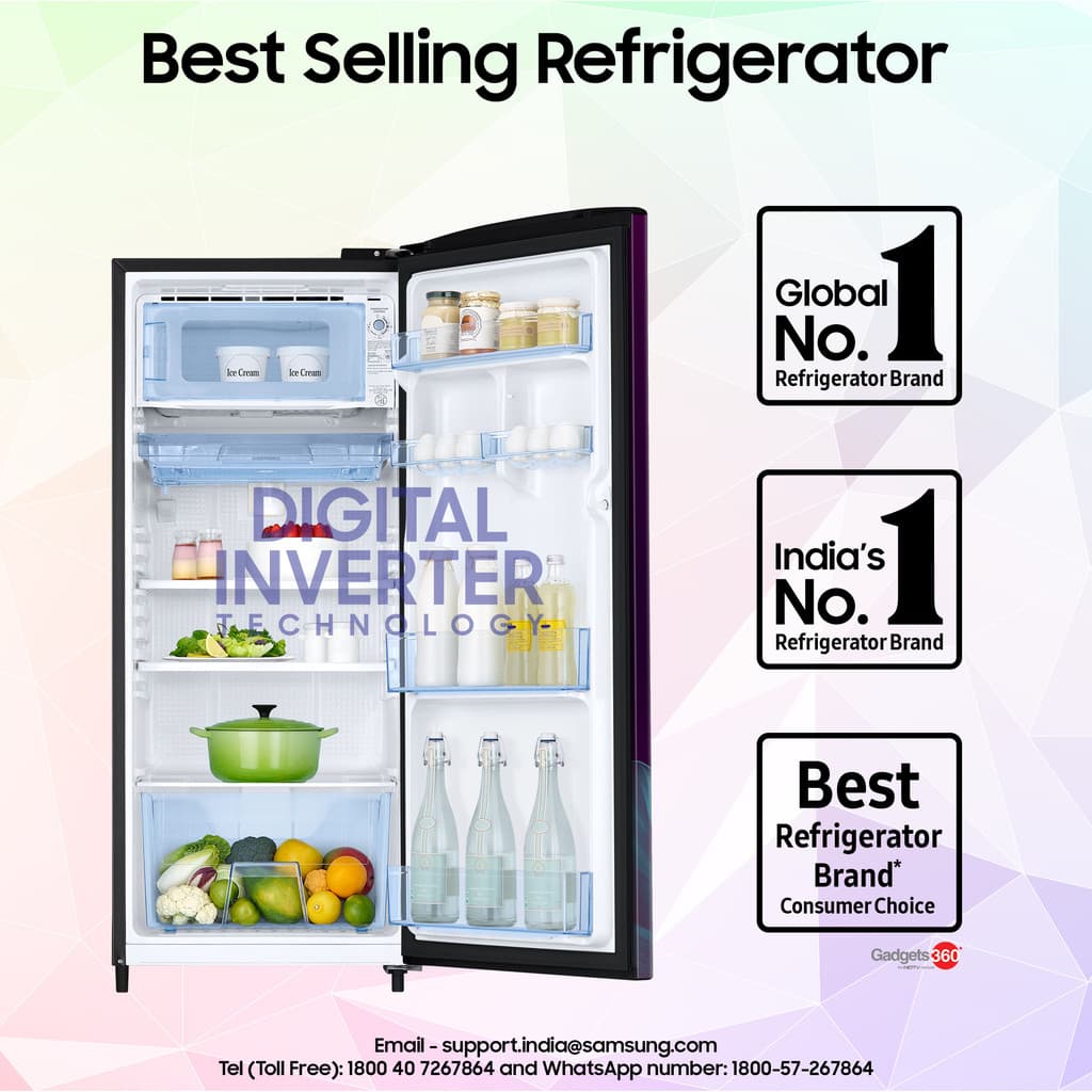 Samsung 183 L Direct Cool Single Door 4 Star Refrigerator