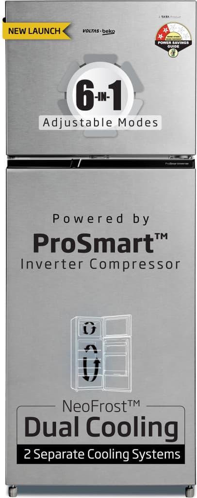 Voltas Beko 243 L Frost Free Double Door 2 Star Refrigerator