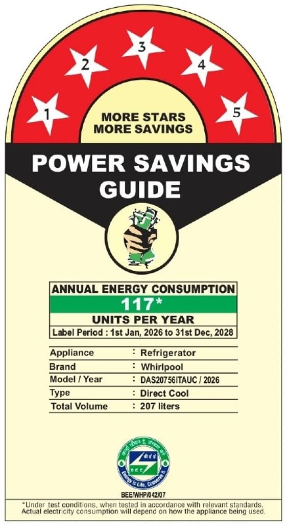 Whirlpool 207 L Direct Cool Single Door 5 Star Refrigerator