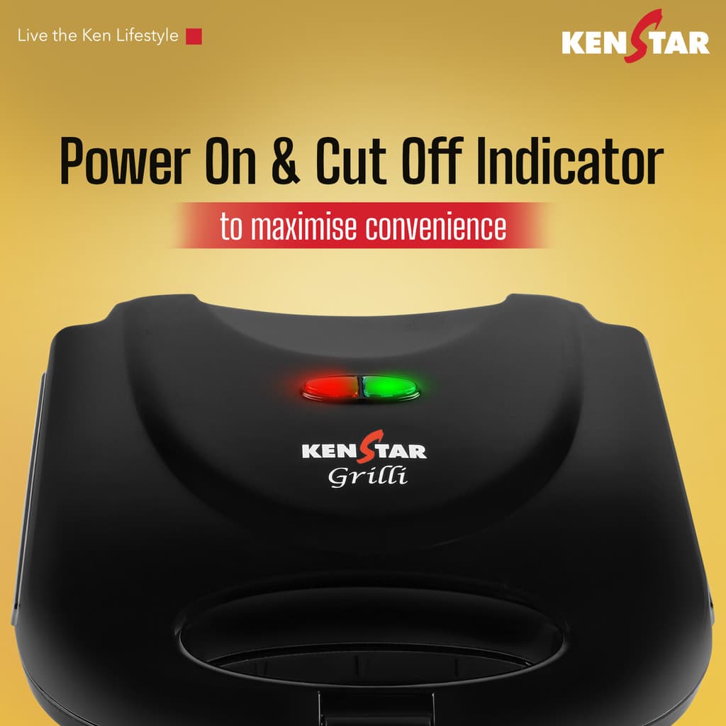 Kenstar KTG02KGPR1-DBH / KTG02KGPR1-DAR / KTG02KGPR0-DBM Grill Sandwich Maker