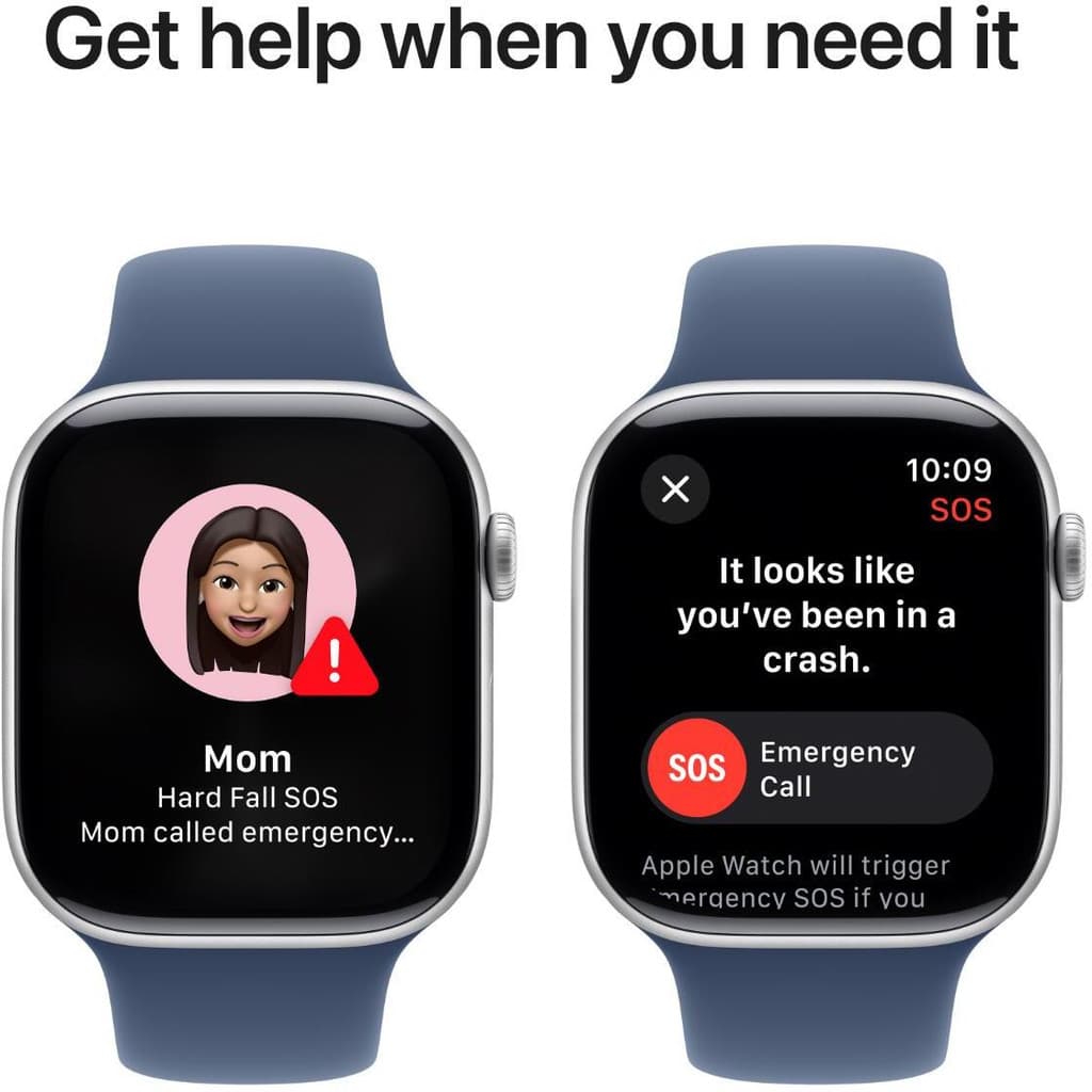 Apple Watch Series 10 GPS 46mm Silver Aluminium with Denim Sport Band