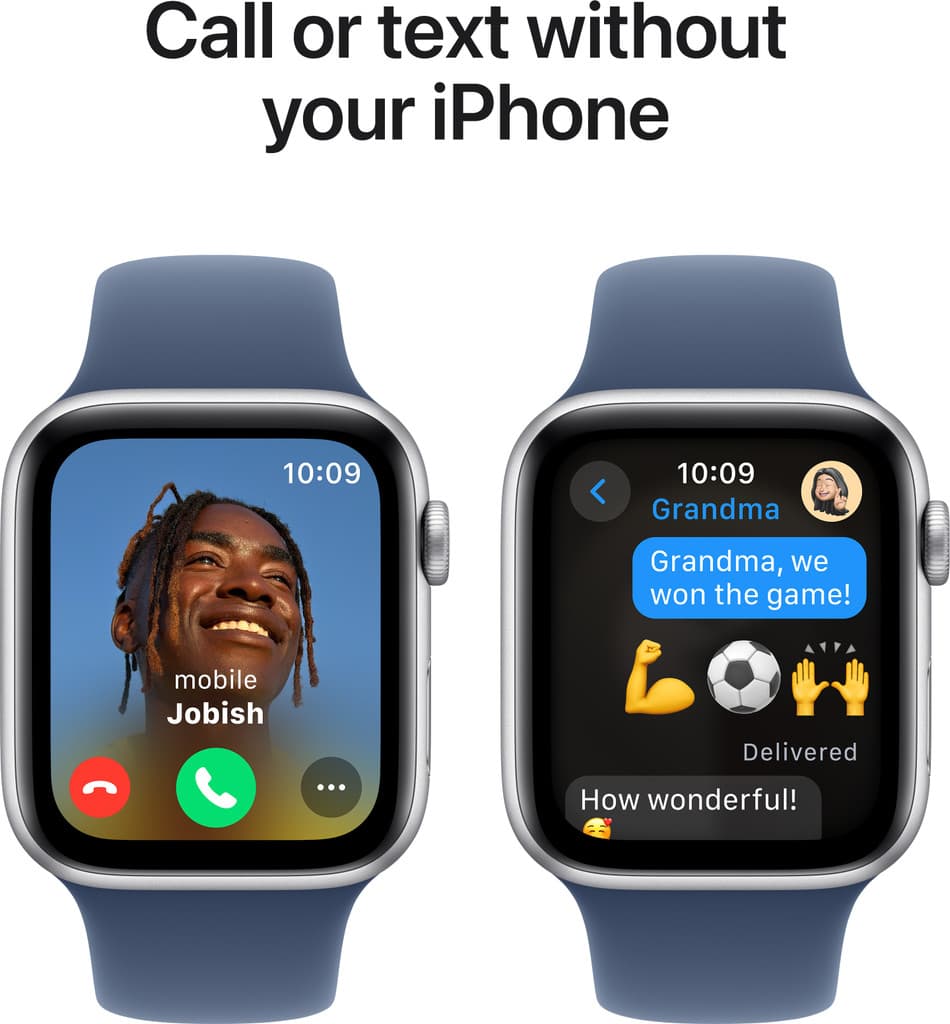 Apple Watch SE 2 GPS 44mm (2nd Gen) Silver Aluminium with Denim Sport Band