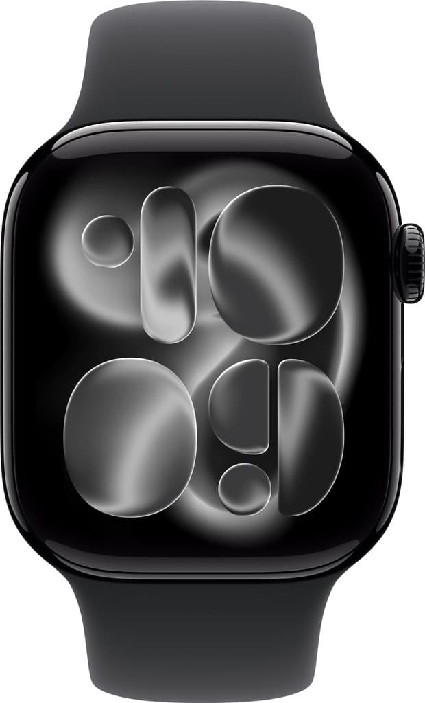 Apple Watch Series 11 GPS 46mm Jet Black Aluminium Case Black Sport Band - M/L
