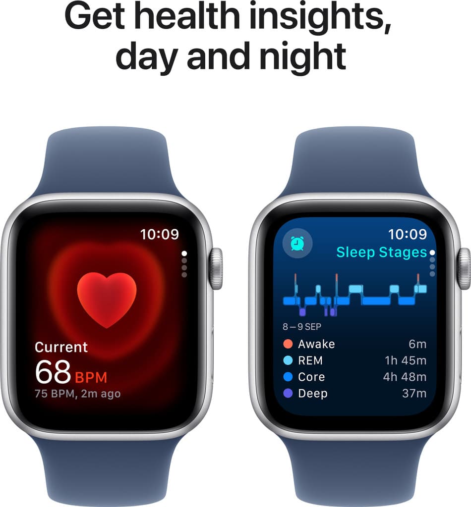 Apple Watch SE 2 GPS 44mm (2nd Gen) Silver Aluminium with Denim Sport Band