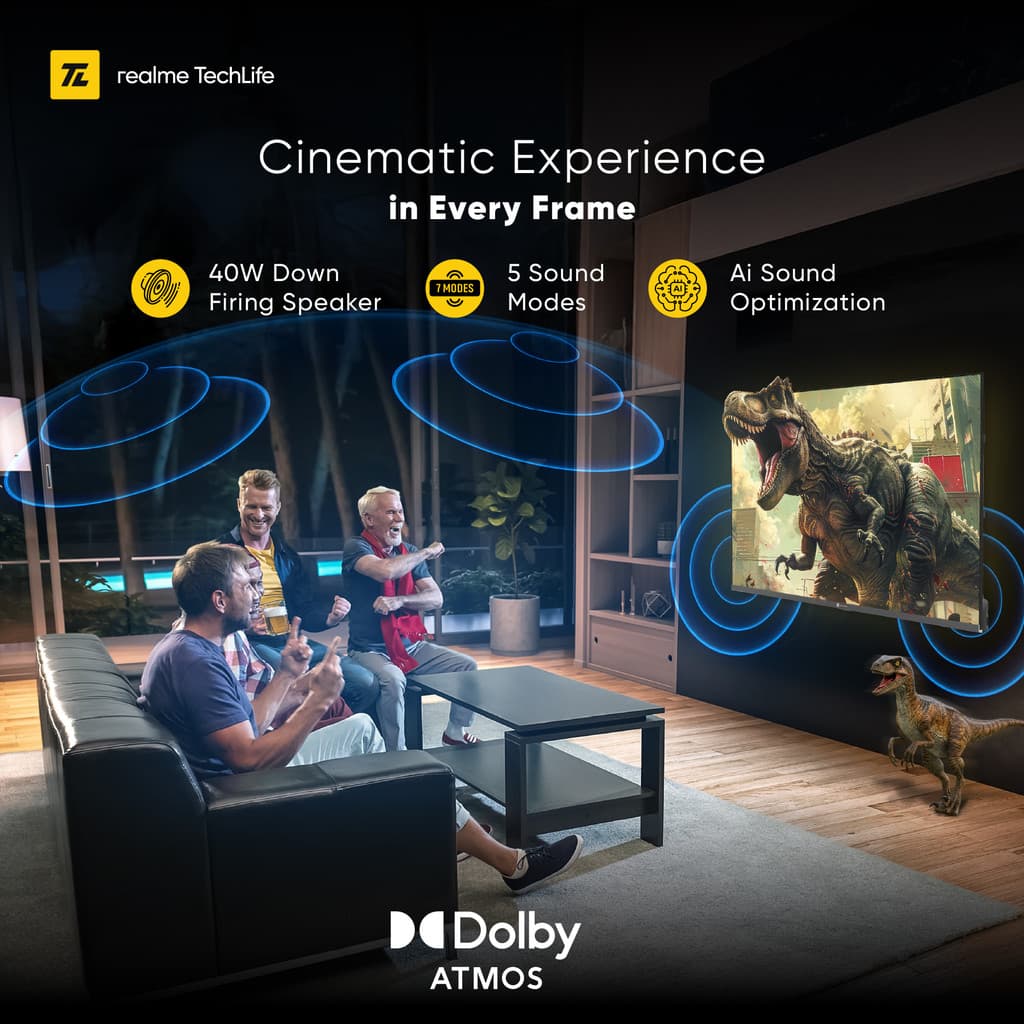 realme TechLife 139 cm (55 inch) QLED Ultra HD (4K) Smart Google TV