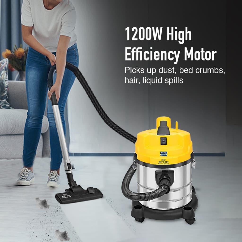 KENT KSL-612 Wet & Dry Vacuum Cleaner with Reusable Dust Bag