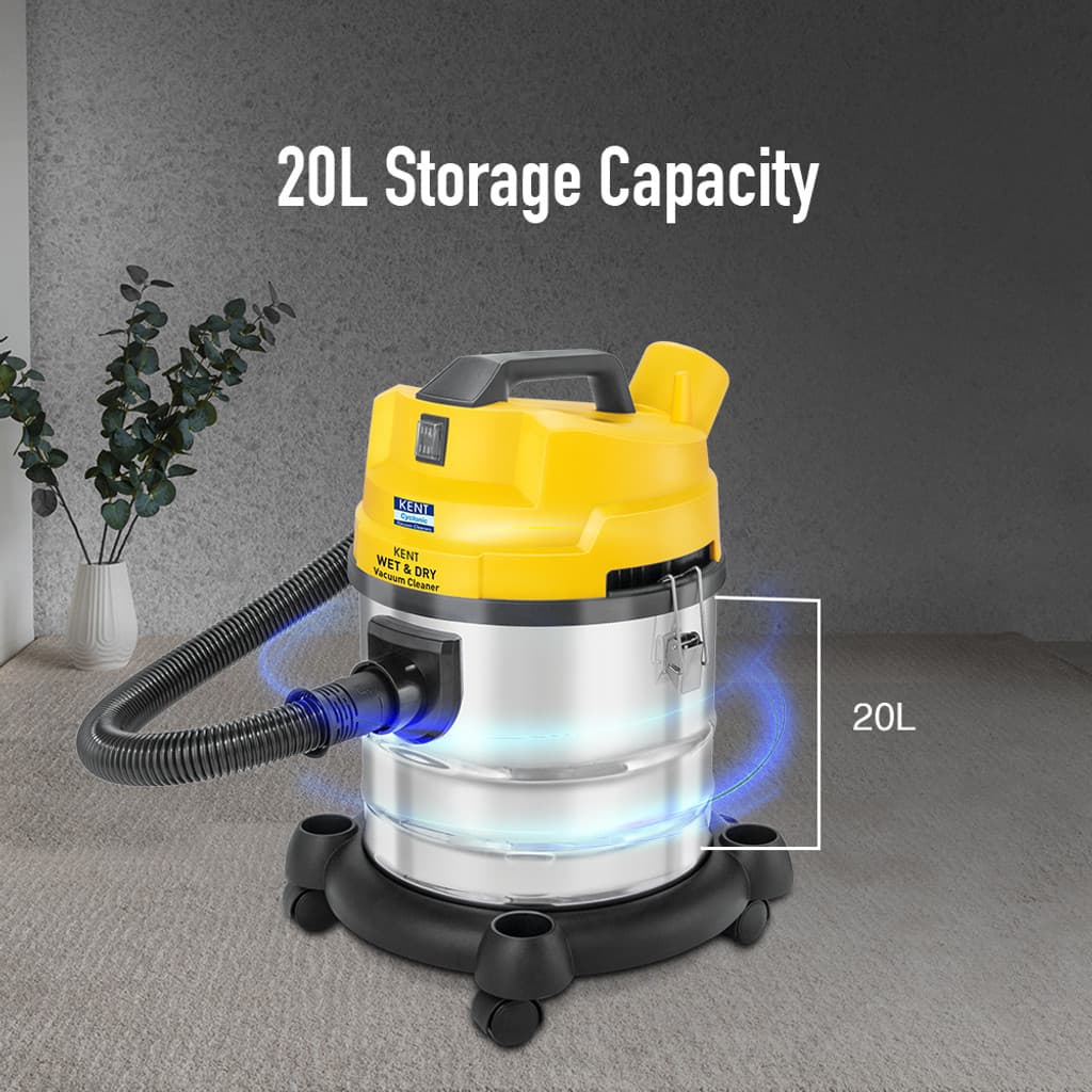 KENT KSL-612 Wet & Dry Vacuum Cleaner with Reusable Dust Bag