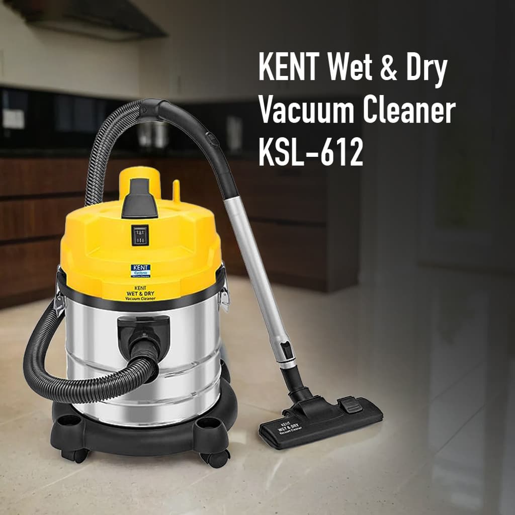 KENT KSL-612 Wet & Dry Vacuum Cleaner with Reusable Dust Bag
