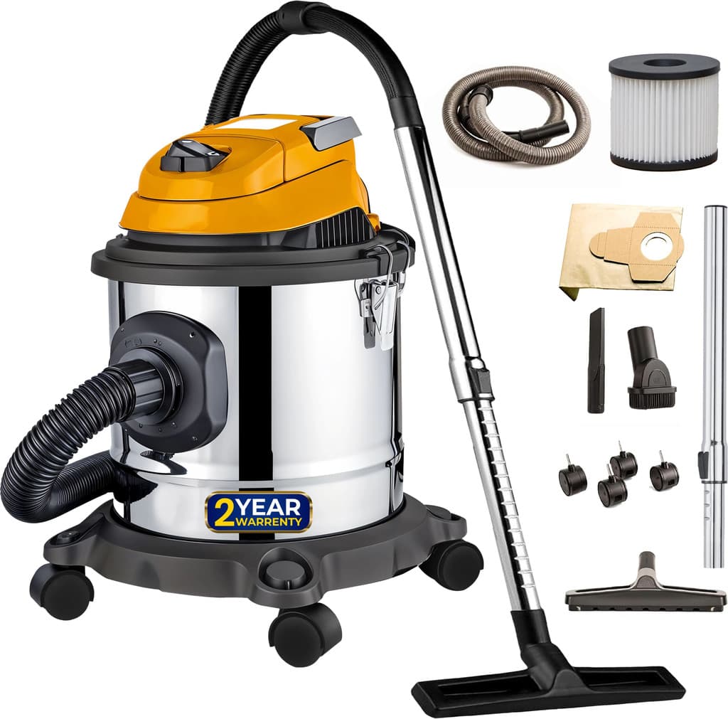 iBELL YOVER YO1200 17Kpa 1200W 15 Liters ,Blower Function, Wet & Dry Wet & Dry Vacuum Cleaner with 2 in 1 Mopping and Vacuum