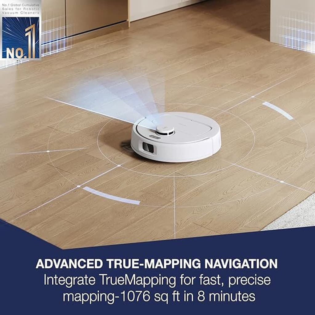 ECOVACS N30 Robotic Floor Cleaner with 2 in 1 Mopping and Vacuum (WiFi Connectivity, Google Assistant and Alexa)