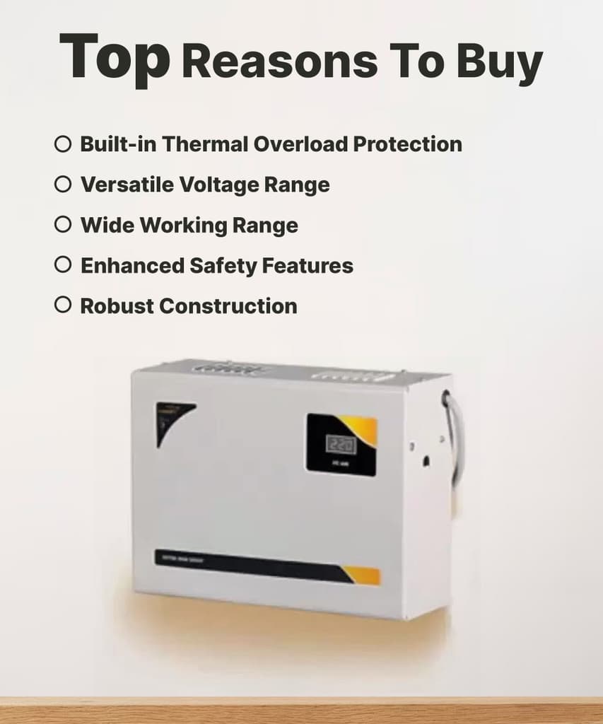 V-Guard VE400 Voltage Stabilizer AC 1.5 ton 90-300V