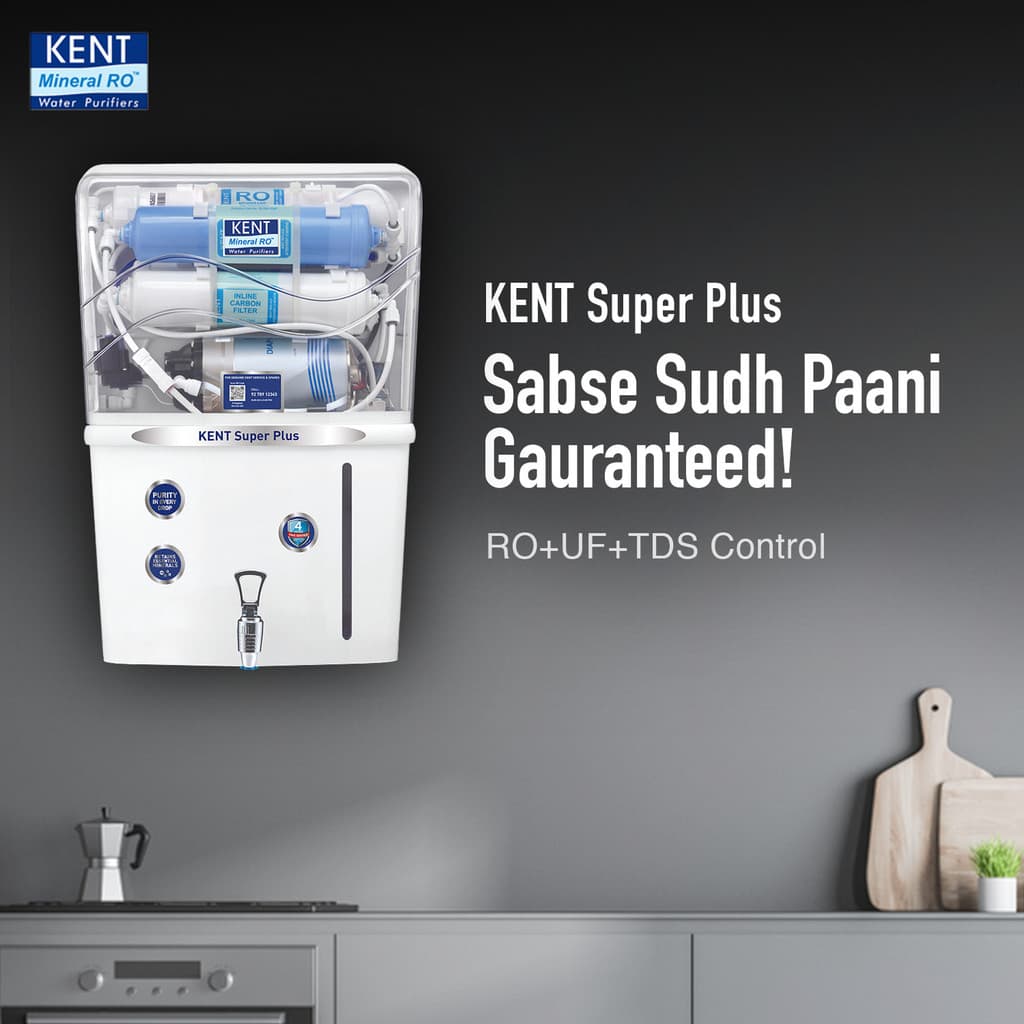 KENT SUPER+(11005) 8 L RO + UF Water Purifier