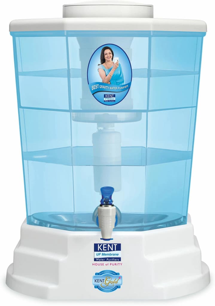 KENT Gold Plus 20 L Gravity Based + UF Water Purifier Water Purifier | UF Technology Based | Non-Electric & Chemical Free | Counter Top | 20L Storage