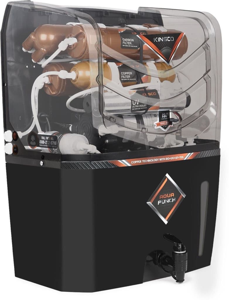 Kinsco Aqua Punch 15 L RO + UV + UF + Copper + TDS Control Water Purifier with Prefilter