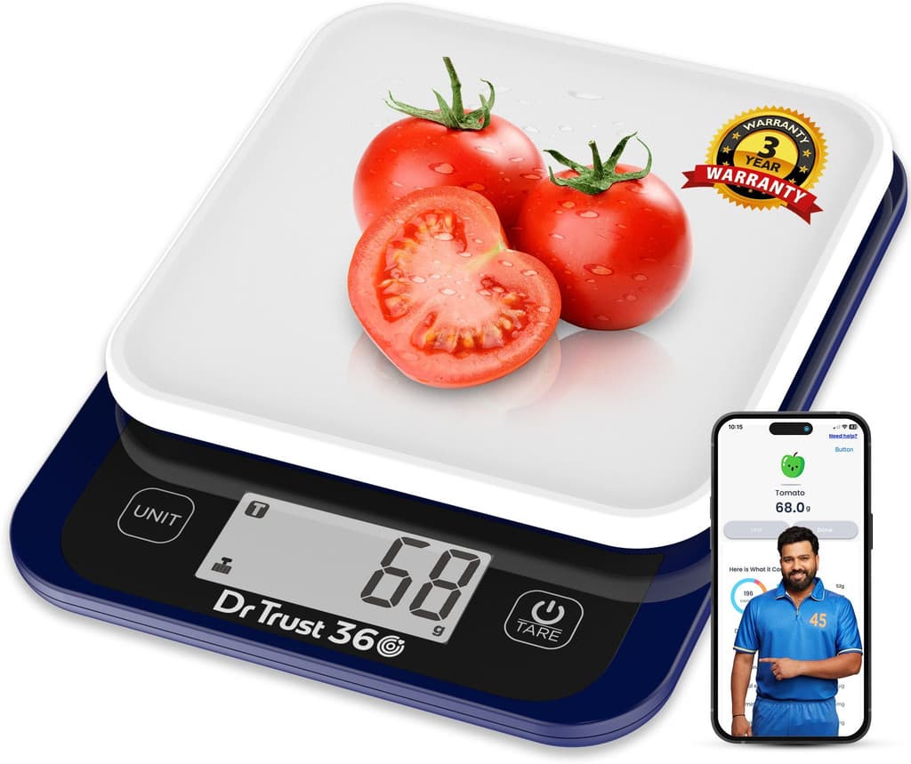 Dr Trust USA Smart Digital Food Weight Machine 530 for Cooking, Weight Loss(5kg), Kitchen Weighing Scale