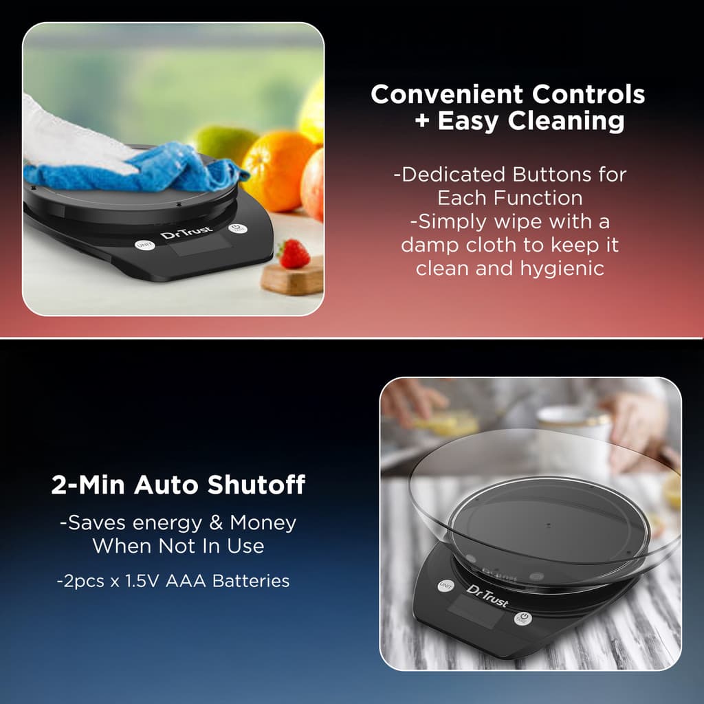 Dr Trust USA Digital Food Weight Machine 531 with BPA free bowl Weight Loss (5kg) Kitchen Weighing Scale