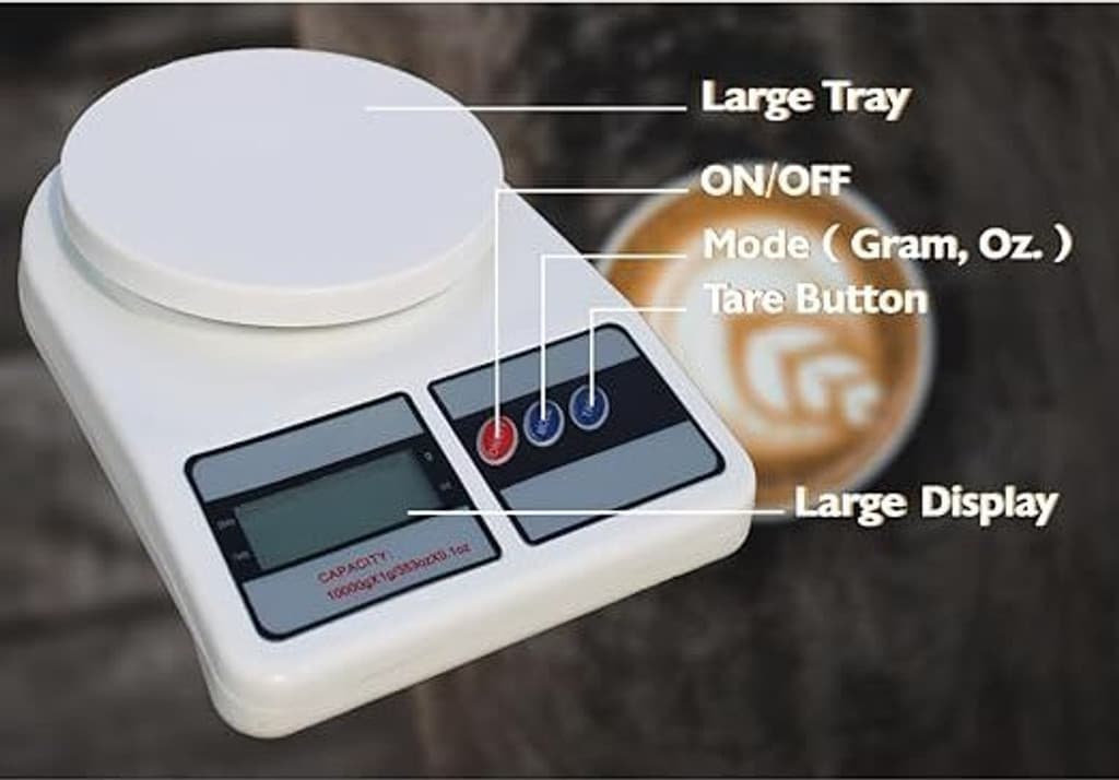 NUCLETRIC Electronic Digital Kitchen Scale 10kg For Home Baking, Fitness & Balanced Diet Weighing Scale