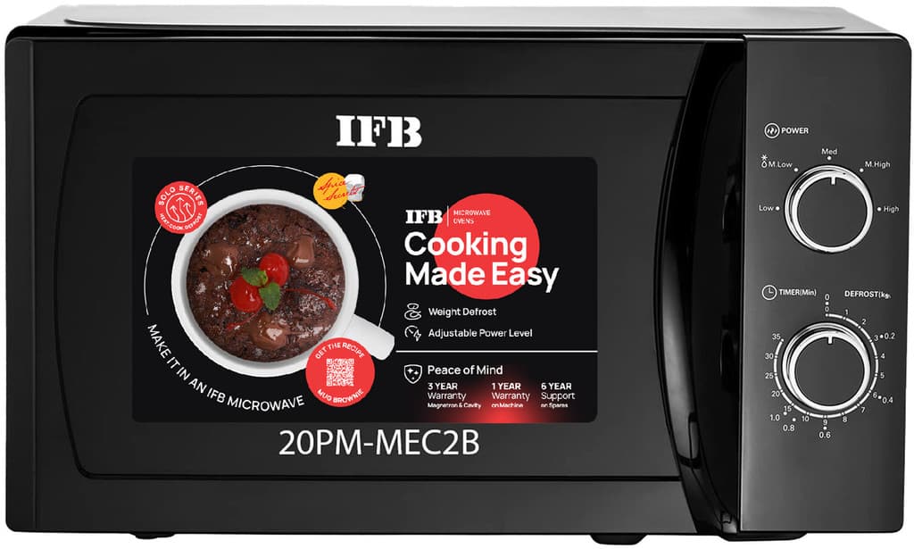 IFB 20 L Mechanical Knob Control, 5 Power Levels, Weight Defrost, Overheating Protection, Child Safety Lock Solo Microwave Oven