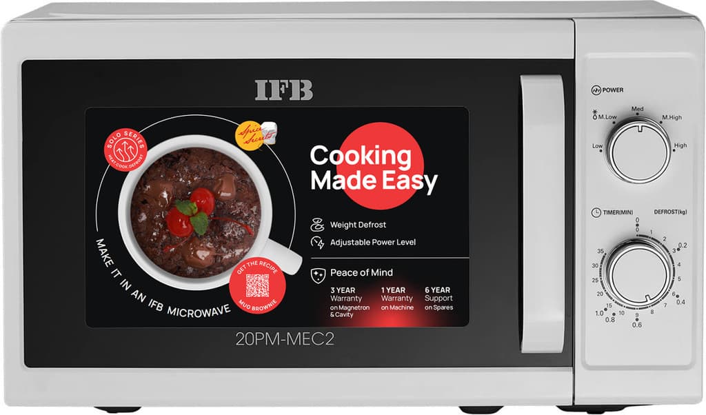 IFB 20 L Mechanical Knob Control, 5 Power Levels, Weight Defrost, Overheating Protection, Child Safety Lock Solo Microwave Oven