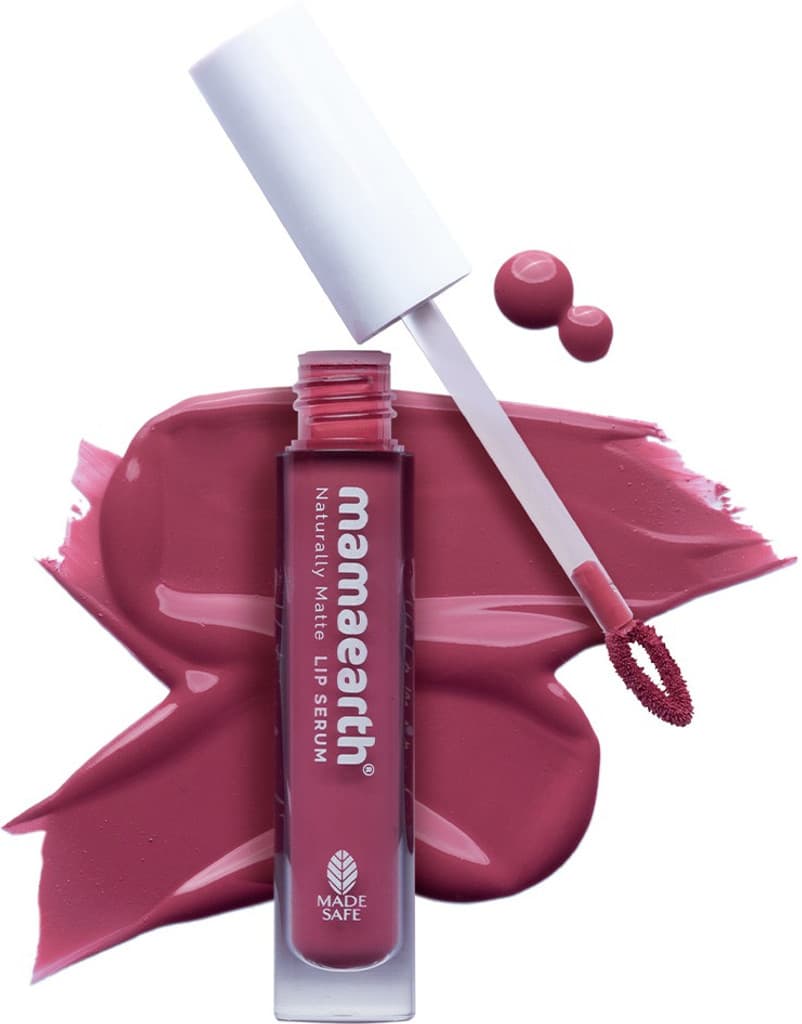 Mamaearth Naturally Matte Lip Serum - Matte Liquid Lipstick with Vitamin C & E For Upto 12 Hour Long Stay - Pink Daffodil