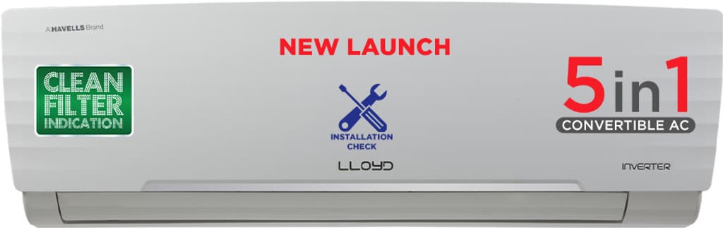 Lloyd 2025 Model 1 Ton 5 Star Split Inverter AC