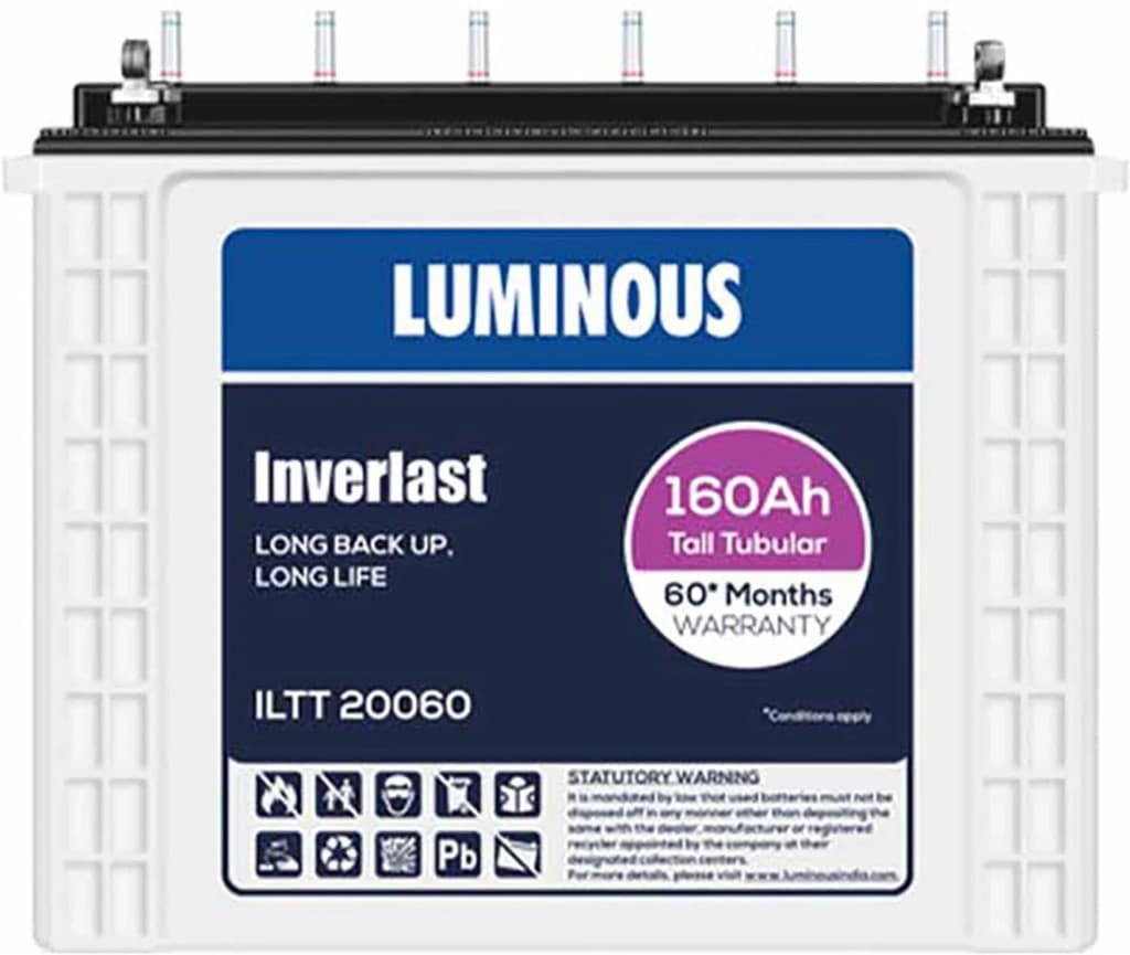 LUMINOUS 60 Months Warranty Tubular Inverter Battery