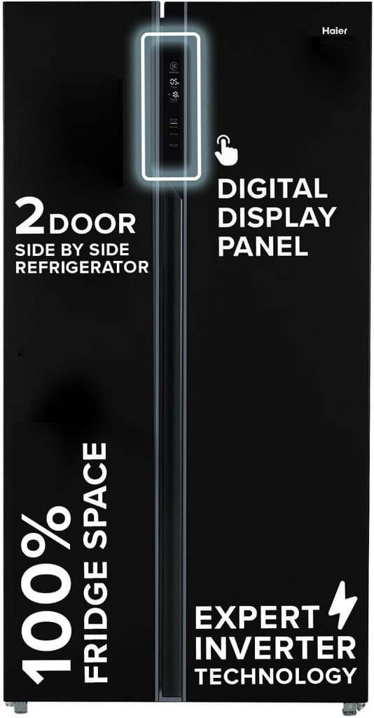 Haier 602 L Frost Free Side by Side Convertible Refrigerator with |100% Convertible|Expert Inverter|Digital Display Panel|Jumbo Ice Maker|Deo Fresh Technology