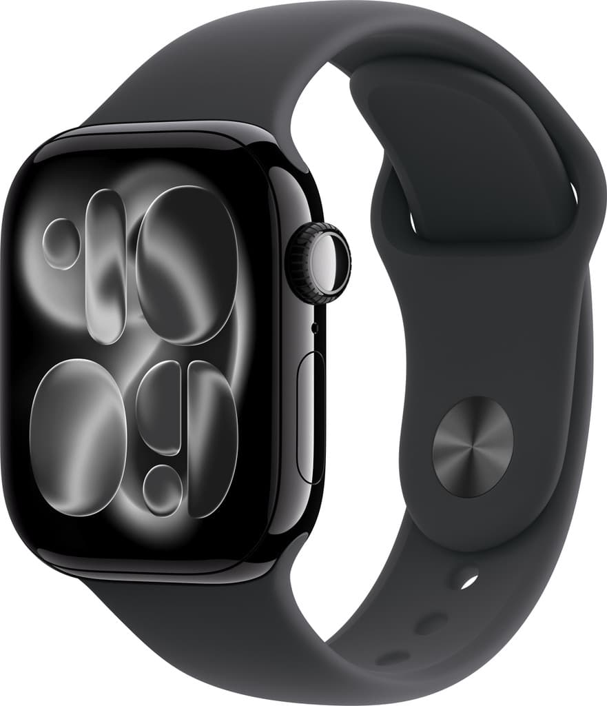 Apple Watch Series 11 GPS 46mm Jet Black Aluminium Case Black Sport Band - M/L