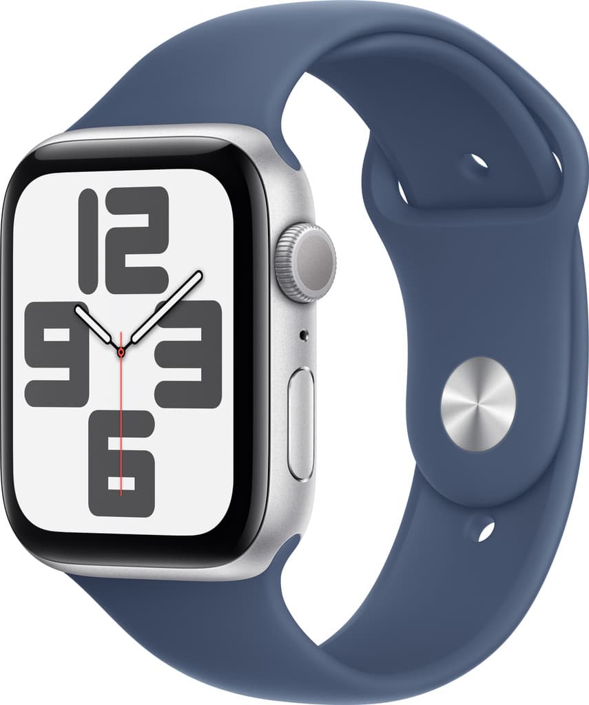 Apple Watch SE 2 GPS 44mm (2nd Gen) Silver Aluminium with Denim Sport Band